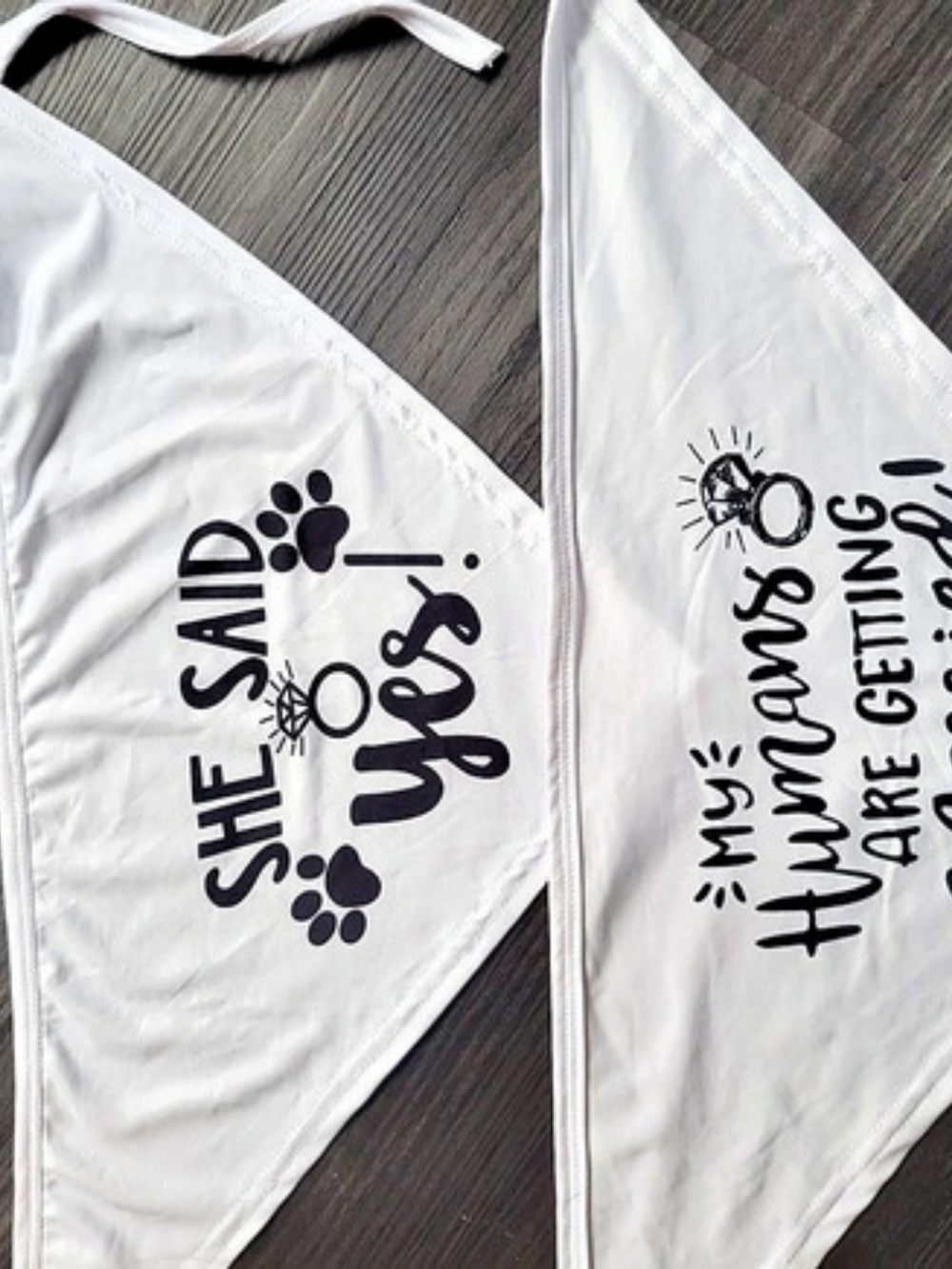 Dog Engagement Announcement Bandanas